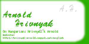 arnold hrivnyak business card